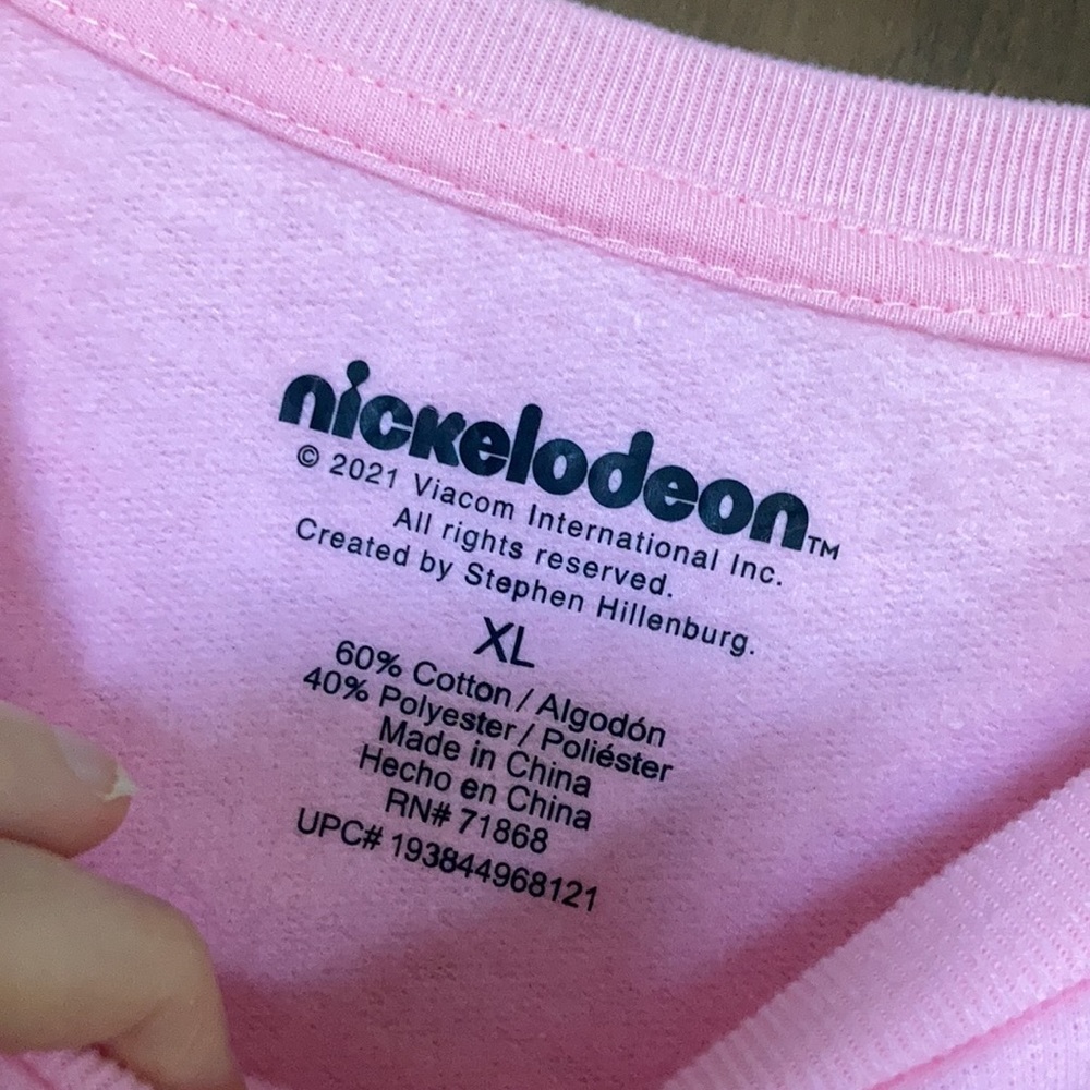 Nickelodeon Spongebob and friends pull over sweatshirt pink XL jrs - Picture 13 of 16
